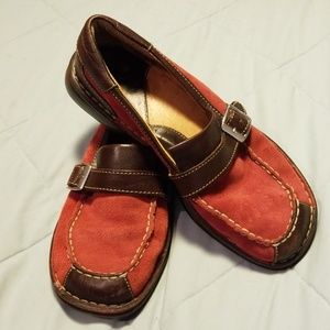 Born Red suede loafers